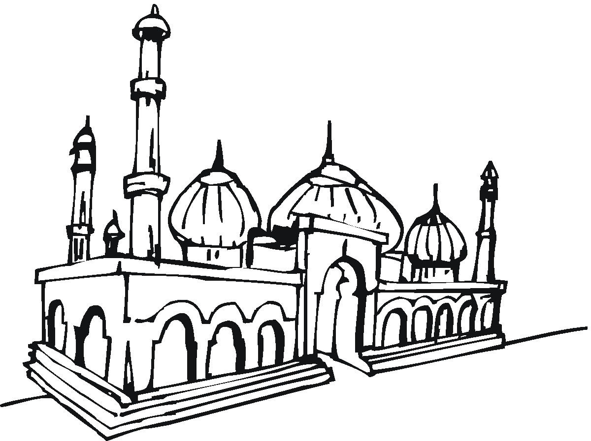 Gambar Mewarnai Masjid - ClipArt Best