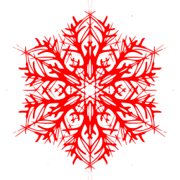 Red snowflake 22 icon - Free red snowflake icons