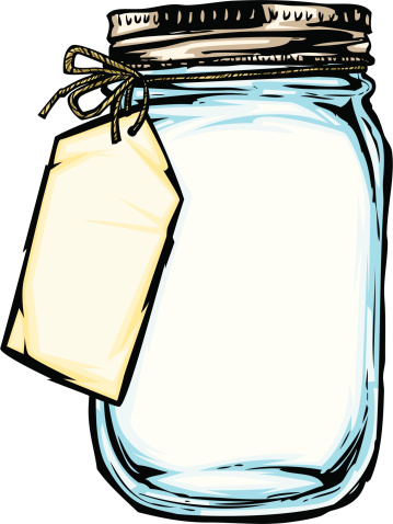 Empty mason jar clip art