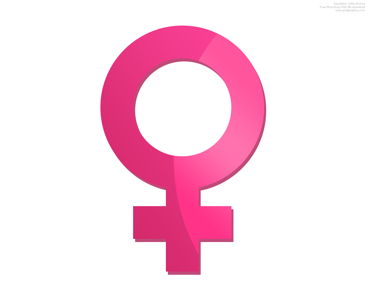 Woman symbol pink background free clipart