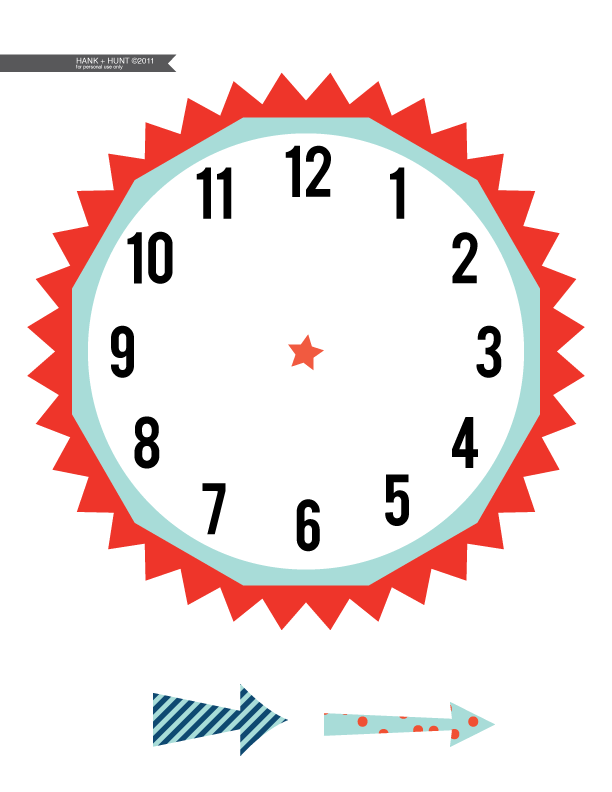 Colorful Blank Clock Clipart