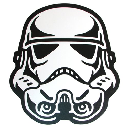 Star Wars Stormtrooper Face Die-Cut Wood Wall Art - Silver Buffalo ...