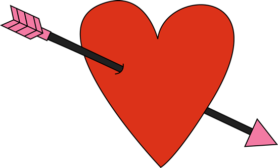 Images of double hearts with arrow clipart