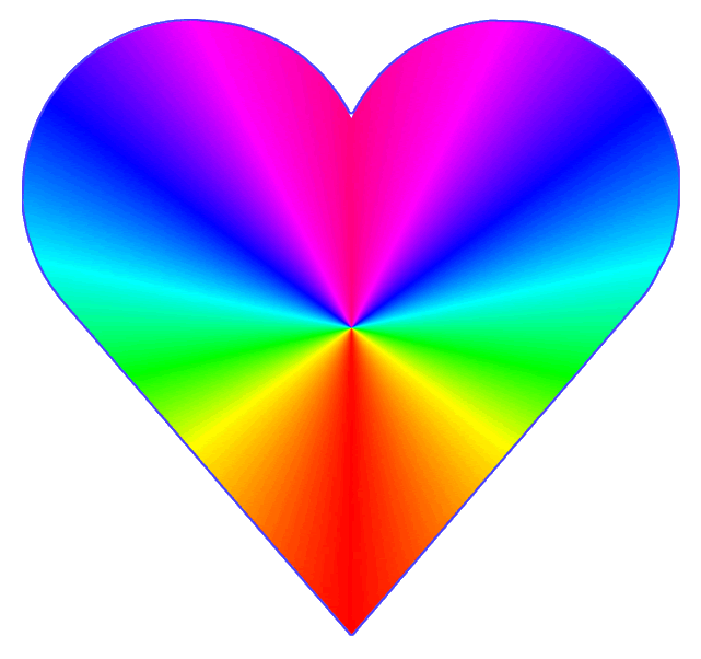 Rainbow Peace Heart Clipart