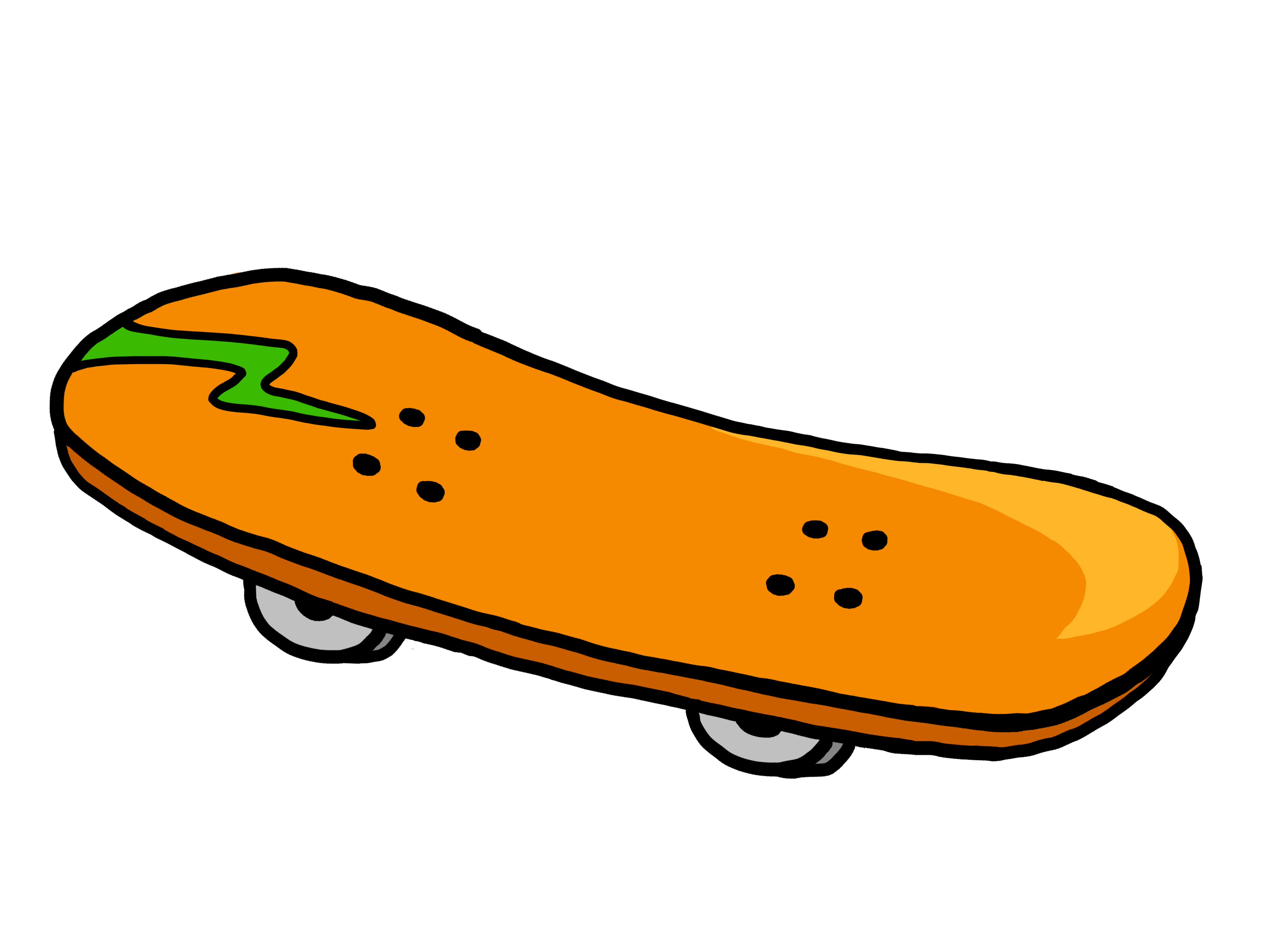 Skateboard Cartoon Clipart