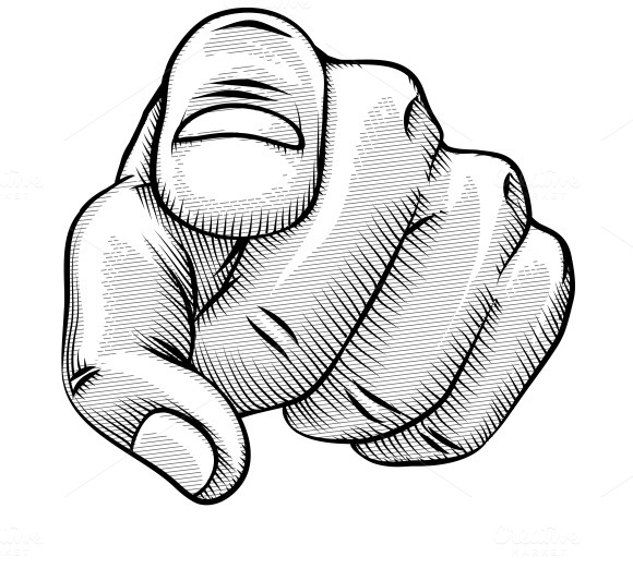 Pointing finger at you clipart