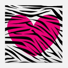 Hot Pink Zebra Coasters | Cork, Puzzle & Tile Coasters - CafePress