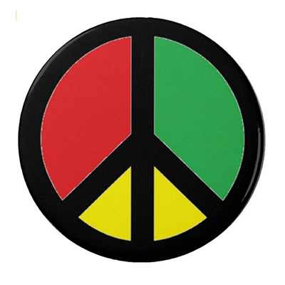 Rasta Weed Peace Sign Keychain | Hide My Weed