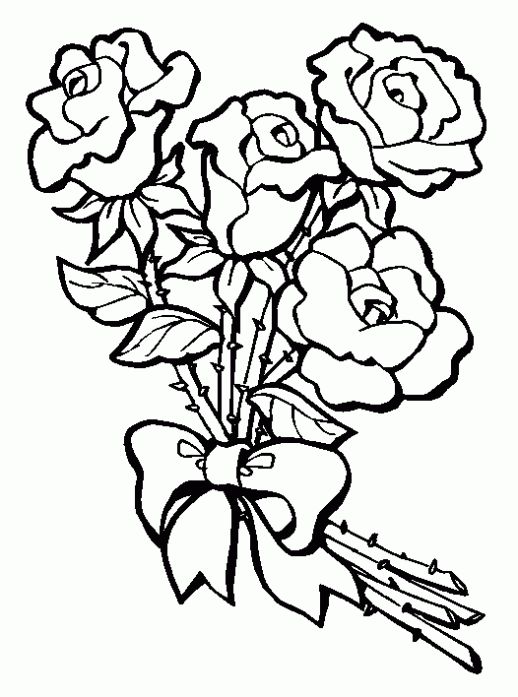 Bouquet Of Flowers Coloring Pages - Google Twit