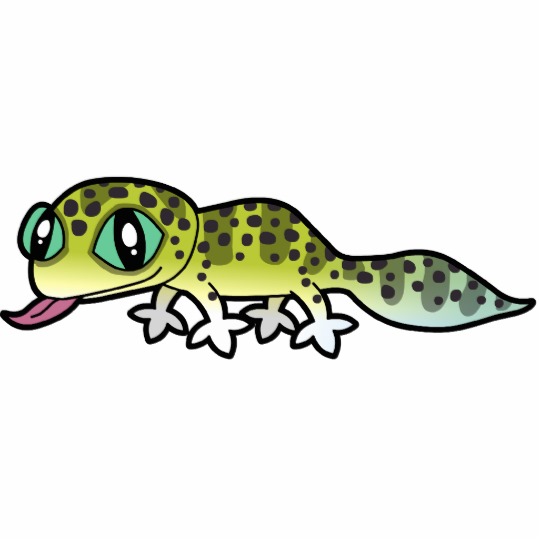 Cartoon Leopard Gecko Cutout | Zazzle