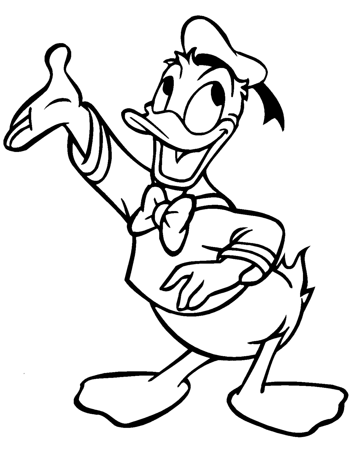 Line Drawing Of Donald Duck Clipart - Free to use Clip Art Resource