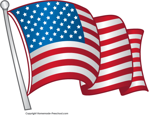 Flag of usa clipart