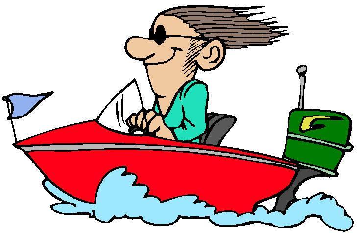 Speed Boat Cartoon Clipart