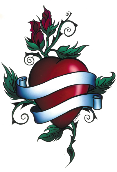 Heart And Scroll - ClipArt Best