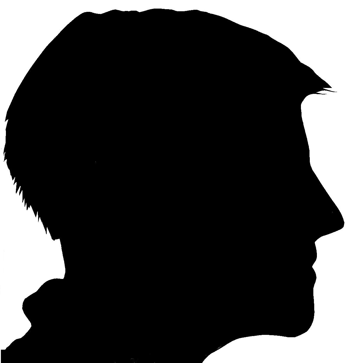 Head silhouette outline clipart