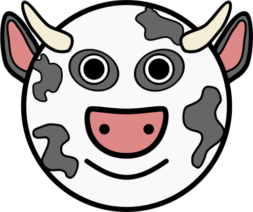 6482 cartoon cow face clip art | Public domain vectors
