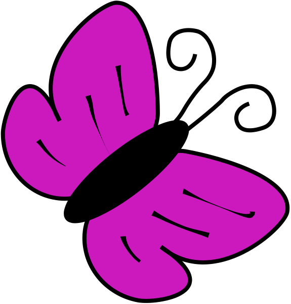Pink And Purple Butterfly Clipart - Free Clipart ...
