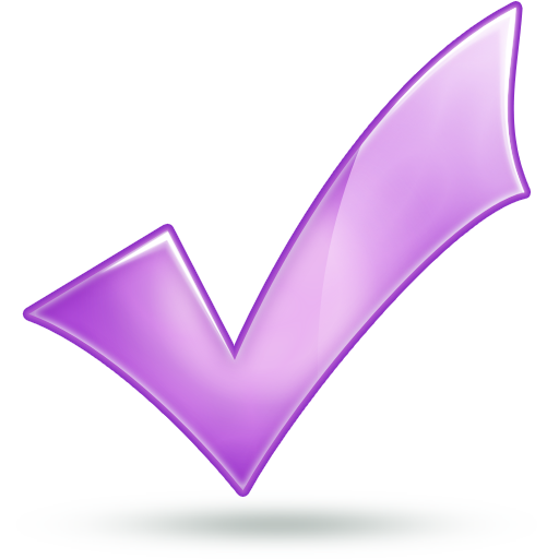 purple check mark icon – Free Icons Download