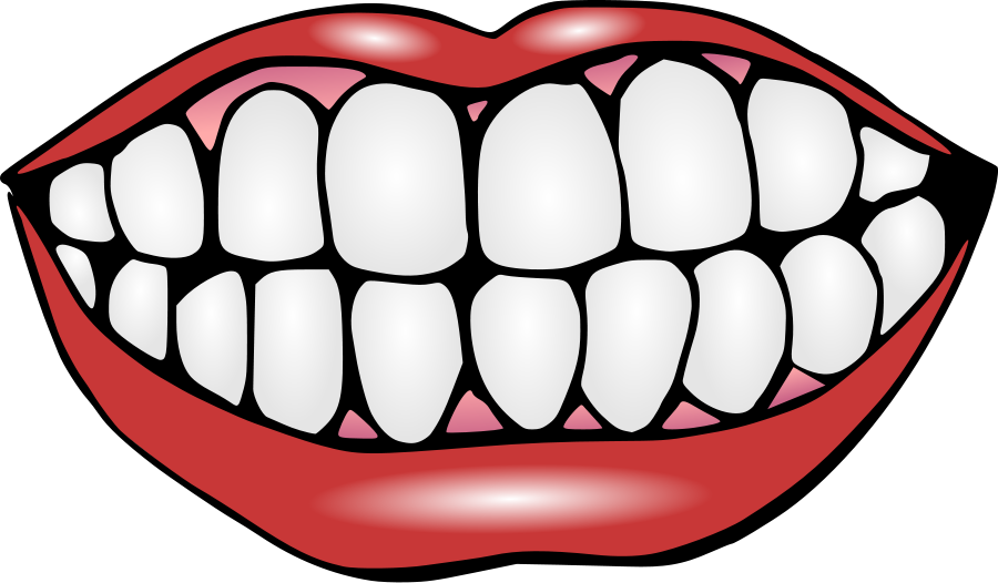 Monster Mouth Black And White Clipart