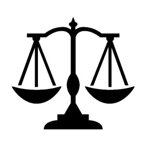 Lawyer scales clipart