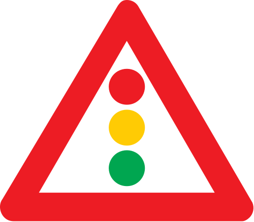 Vertical Traffic Signal Ahead