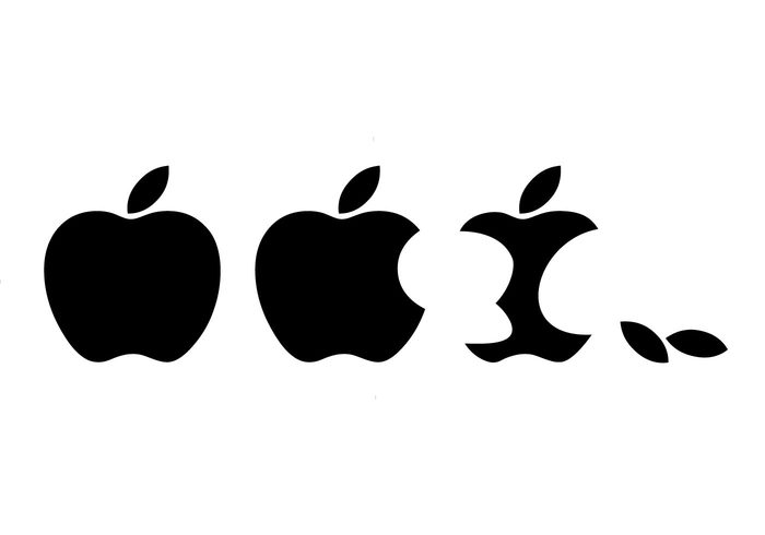 Free Eaten Apple Logo Vector