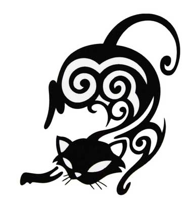 10 Awesome Tribal Cat Tattoos | Only Tribal