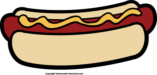 Cartoon hot dog clipart