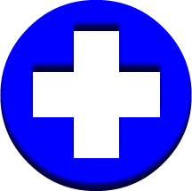 Pharmacy Medical Clipart - round blue cross symbol category symbol 2