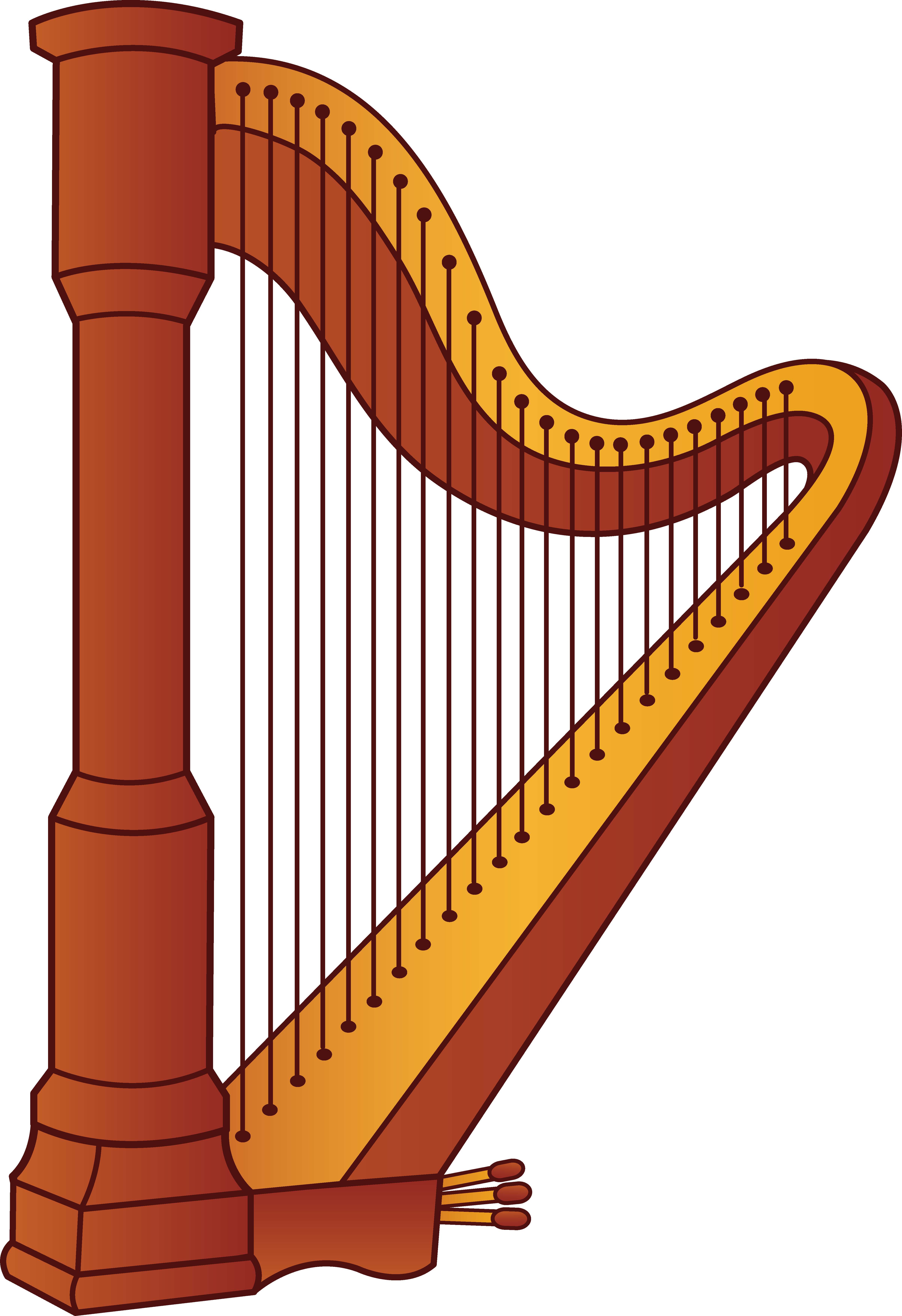 Playing harp clipart