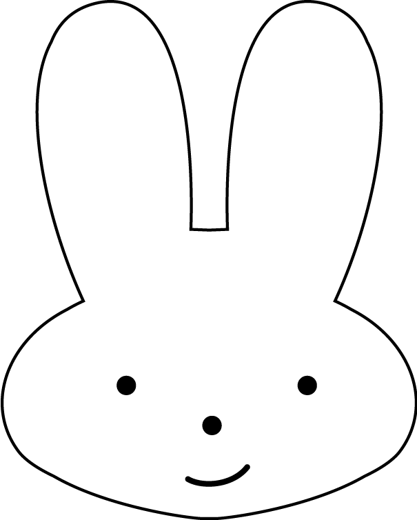 Bunny Ears Clipart Coloring Page