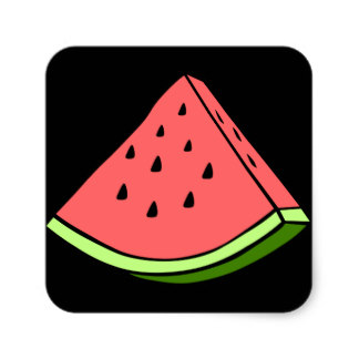 Watermelon Drawing Stickers | Zazzle