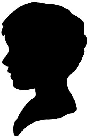 Side Face Silhouettes Clipart