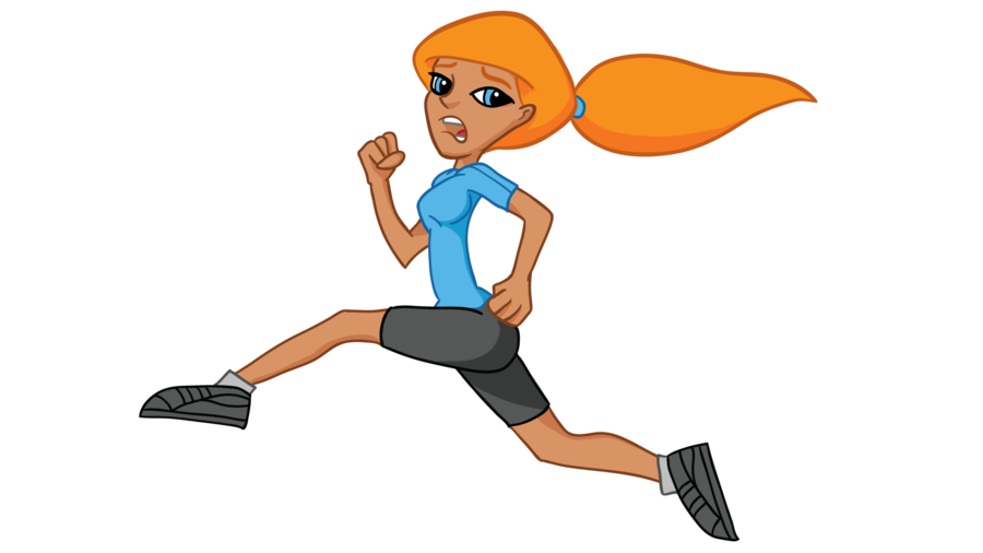 free clipart girl running - photo #14