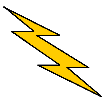 Lightning bolt yellow lightning electricity bolt thunder vector ...