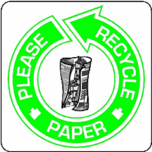 Barco Products Recycling Signs Please Recycle Paper Sign Clipart ...
