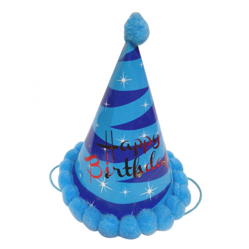 Led Blue Happy Birthday Cap