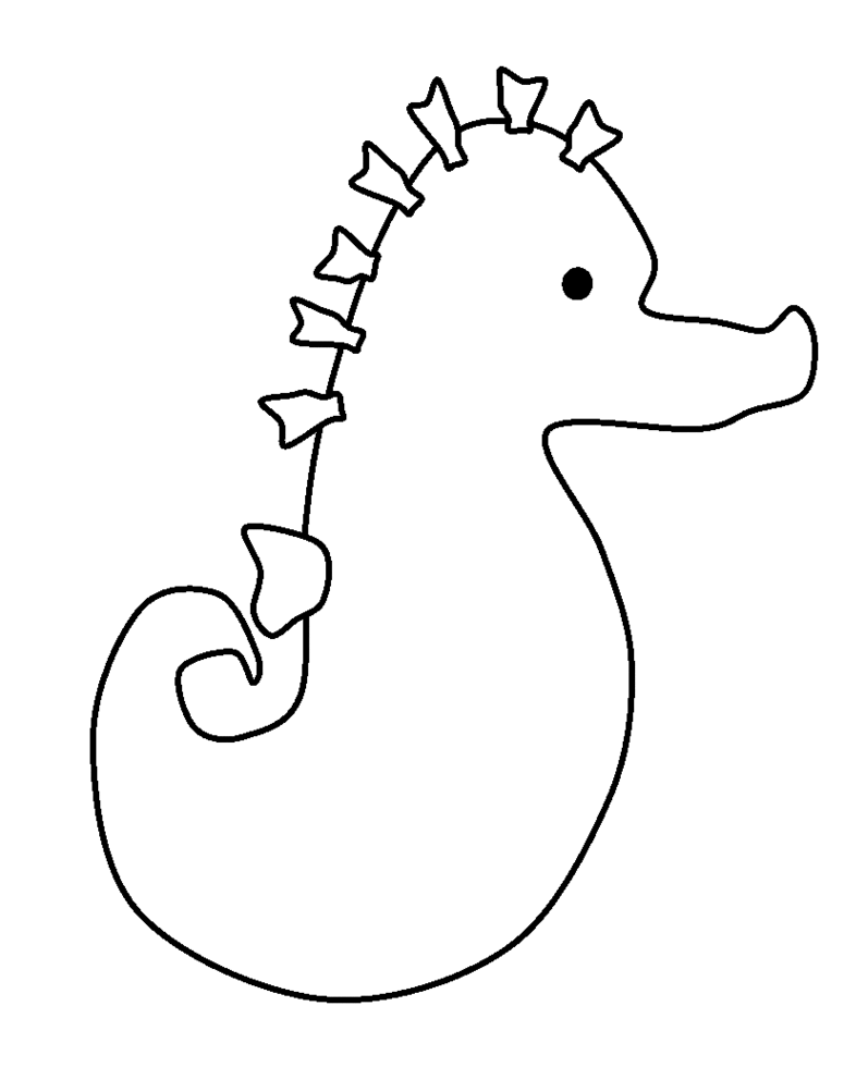 Seahorse Template Printable