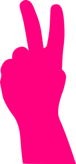 Pink Hand Peace Sign Clip Art Vector Online Royalty Clipart - Free ...