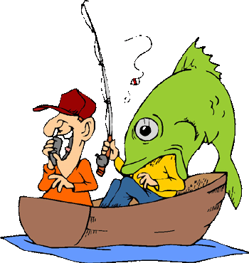 Old Man On A Fishing Boat Clipart