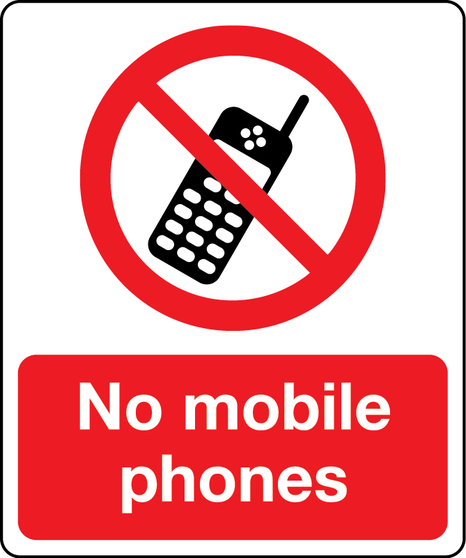 Prohibition – No mobile phones sign - StockSigns
