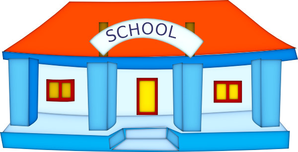 Cartoon School Building Clipart