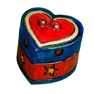 Amazon.com - Hearts and Stars Heart Shaped Polish Jewelry Keepsake ...