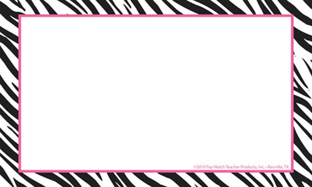 Border Index Cards, 3 x 5 Lined, Zebra [TNT3666] - $2.99 ...