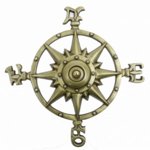 Buy Solid Brass Compass Rose 12" Model Ship Assembled - Rustic ...