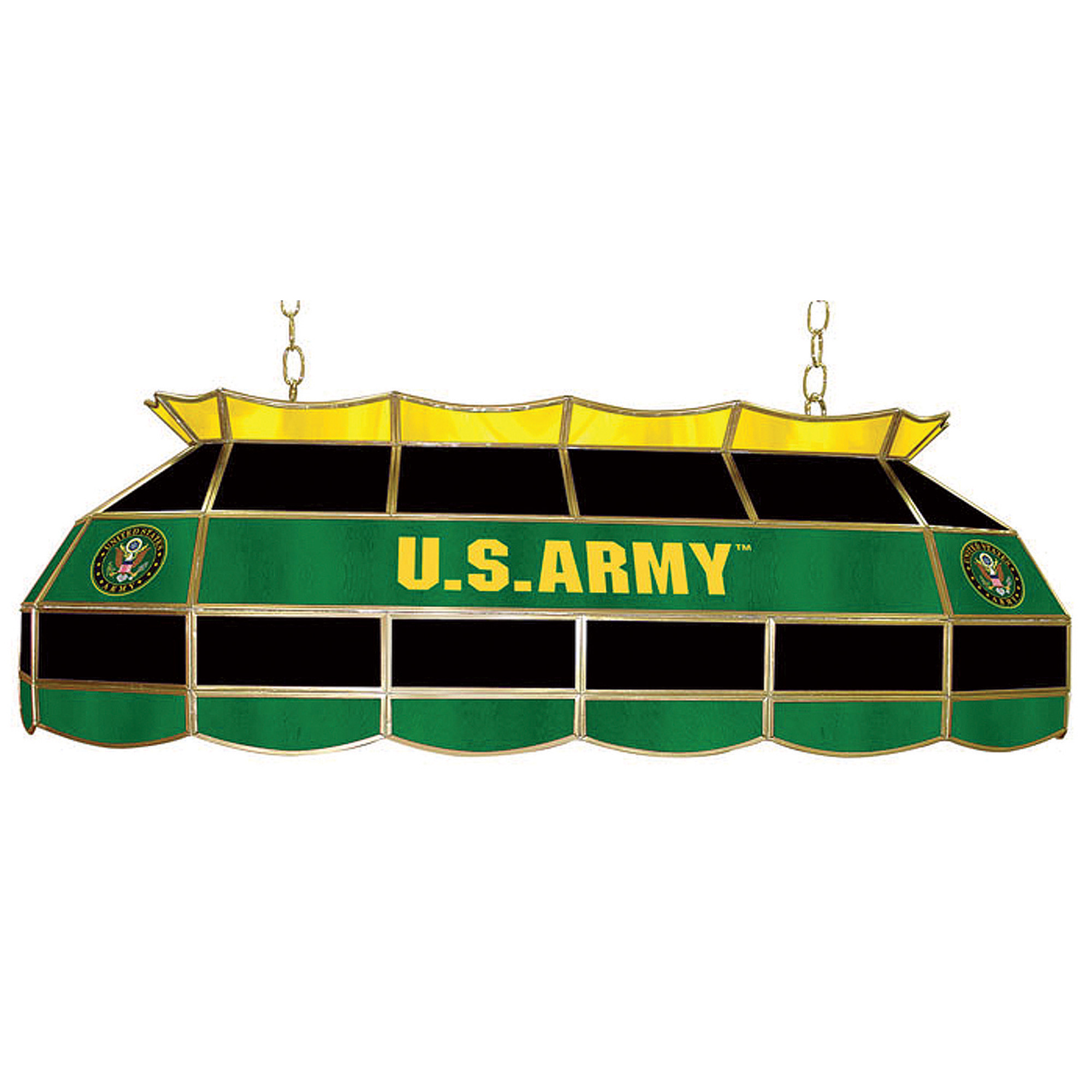 U.S. Army 40in. Tiffany Style Vintage Billiard Lamp with Great ...