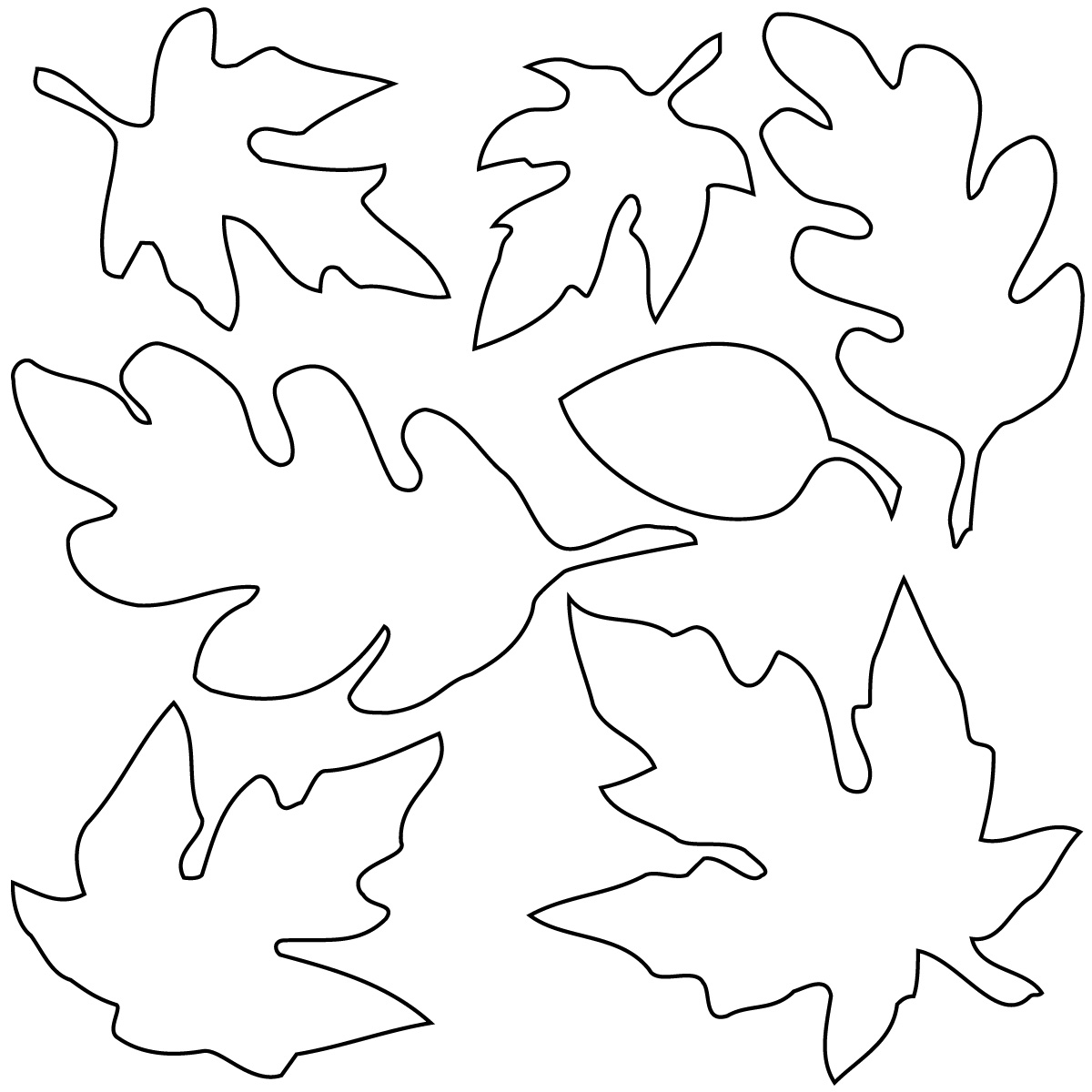 clip art oak leaf outline - photo #20