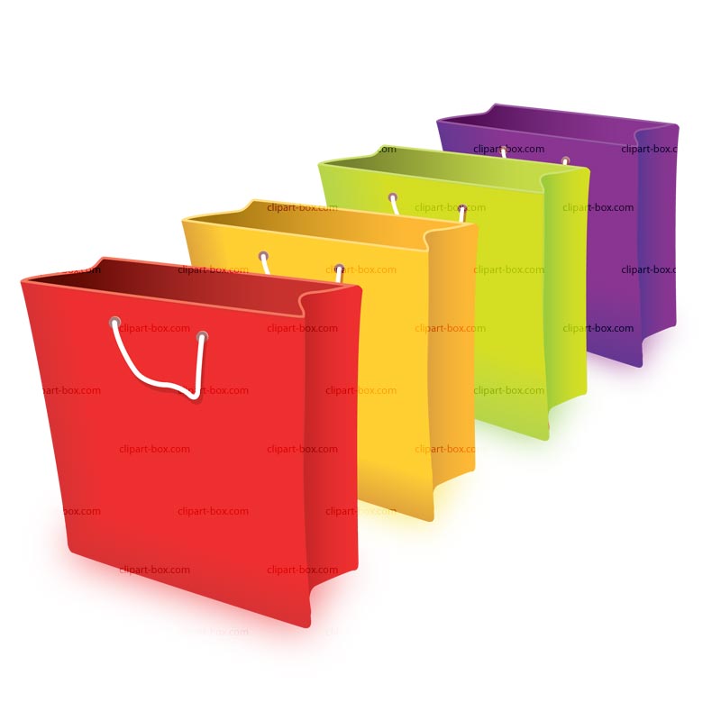 CLIPART SHOPPING BAGS | Royalty free vector design