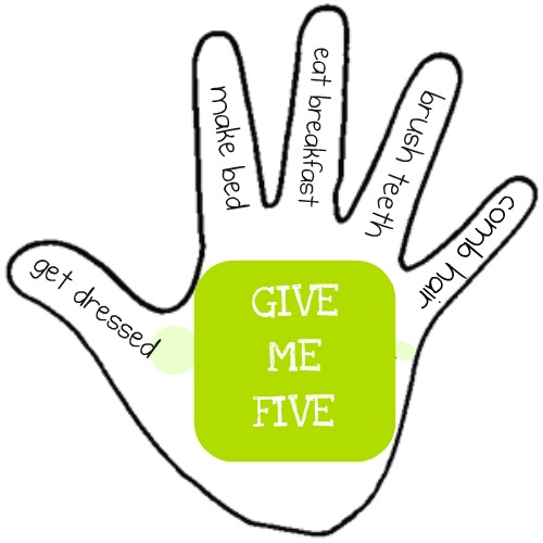 Back to School: Give me FIVE! chore chart