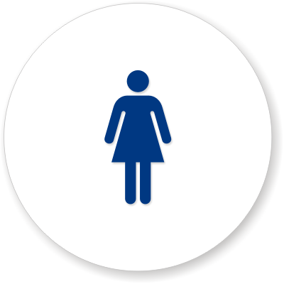 Title 24 Women's Bathroom Door Signs - Women Restroom Sign